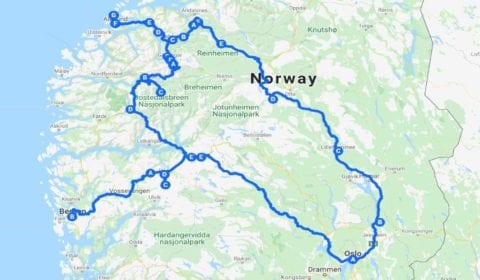 Google map van Ålesund de 10-daagse Noorse Highlights Experience