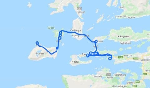 Google plan du tour Ålesund une Visite Touristique Incomparable