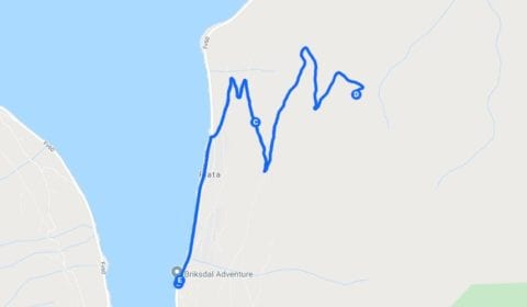 Google mapa del tour Olden Privado la Caminata Escénica al Mirador de Huaren