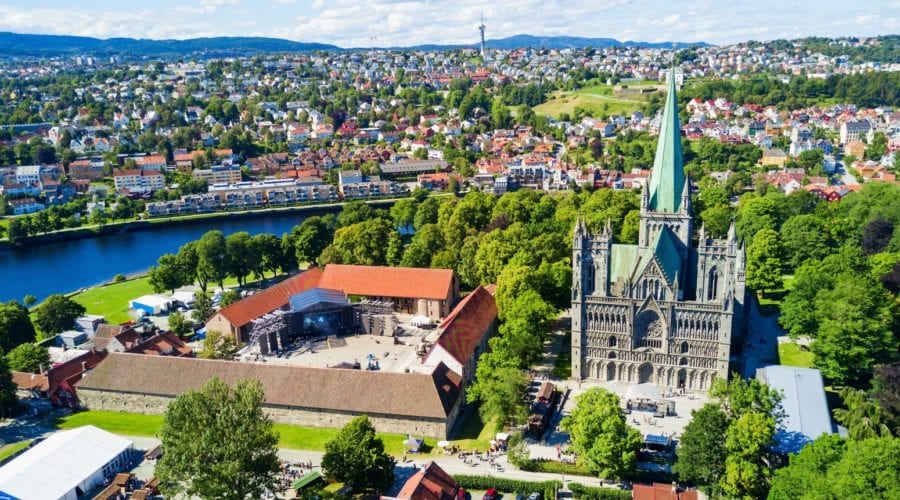 A panoramic view of the city of Trondehim, Norway