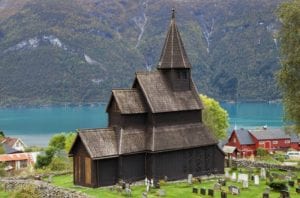 The UNESCO World Heritage site of the Urnes Stave church in Ornes, Sogn og FJordane, Norway