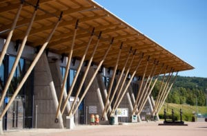 A view of the exterior of the Winter Olympic Games residence, Lillehammer, Norway