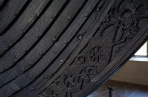 Detail of Viking ship, Viking museum, Oslo