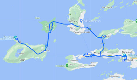 Google map van Ålesund de Ultieme Sightseeing Tour